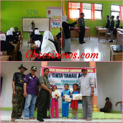 SMK Teluk Kepayang Menerima Materi LDK Dari Danramil 1022-03/KHU