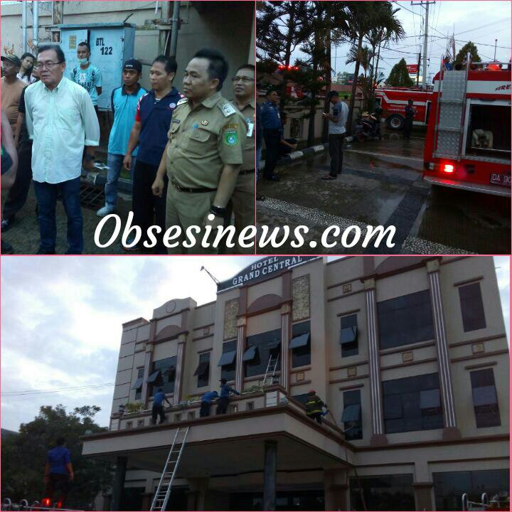 Wabup Tanbu Tinjau Langsung Pemadaman Api Di Hotel Grand Central Batulicin 