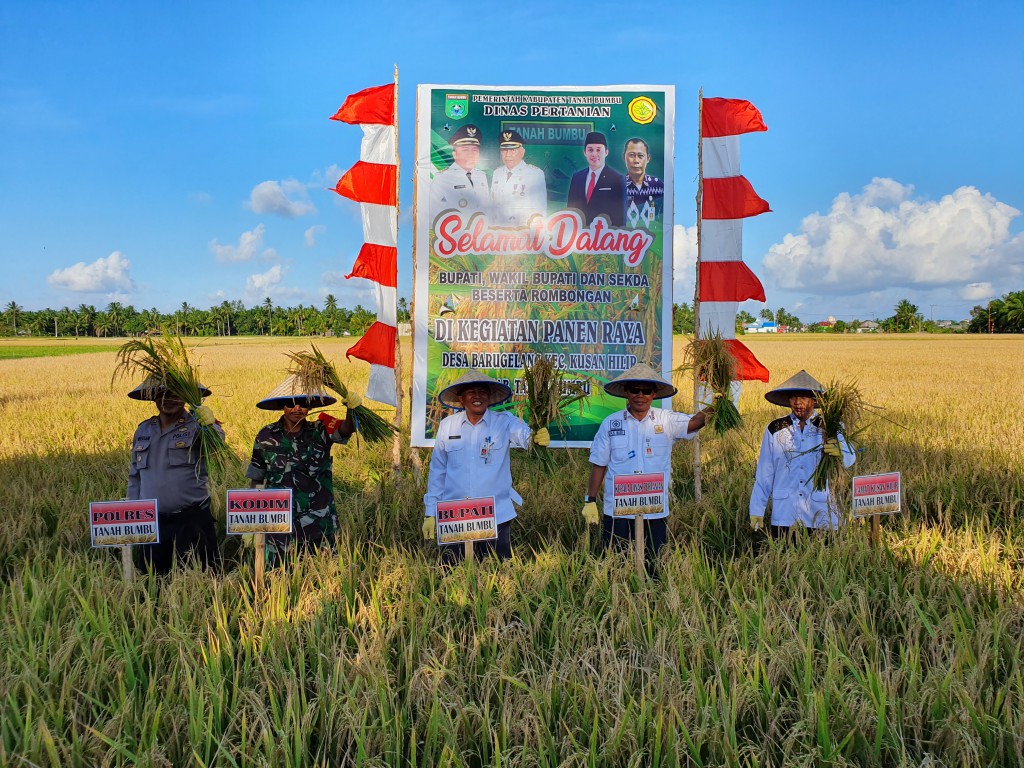 Panen Raya Desa Barugelang Perwujudan Swasembada Pangan Di Tanbu