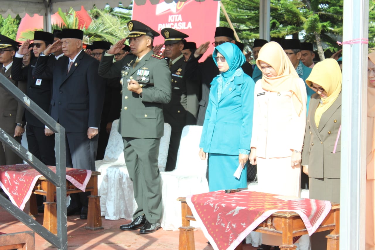 Dandim 1022/Tnb Bersama Unsur Muspida Tanbu Hadiri Upacara Pengingatan Hari Lahir Pancasila