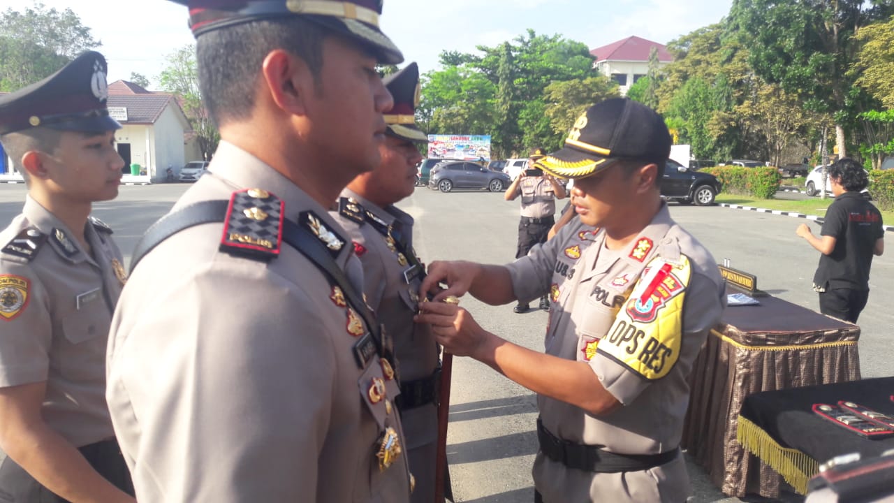 Pergantian Beberapa Pejabat Polres Tanbu Warnai HUT Bhayangkara Ke- 73