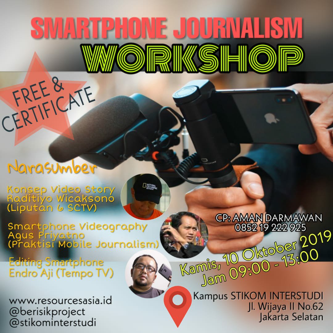 Ikuti Workshop Bikin dan Produksi Jurnalis Pakai Smart Phone Disini!