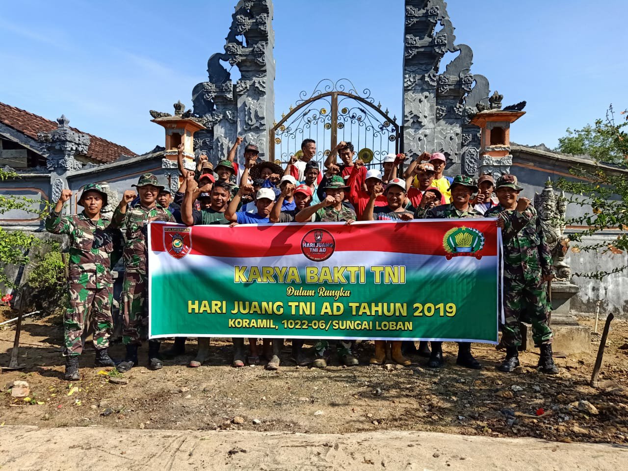 Pura Puseh, Sari Utama, Sungai Loban Jadi Sasaran Karbak Hari Juang TNI AD Koramil 1022-06/Sln