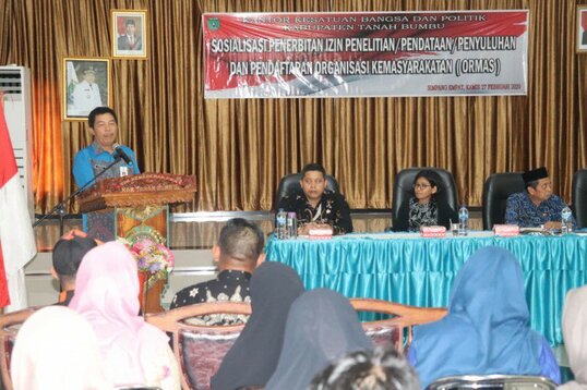 Kesbangpol Tanbu Sosialisasi Pendaftaran Ormas