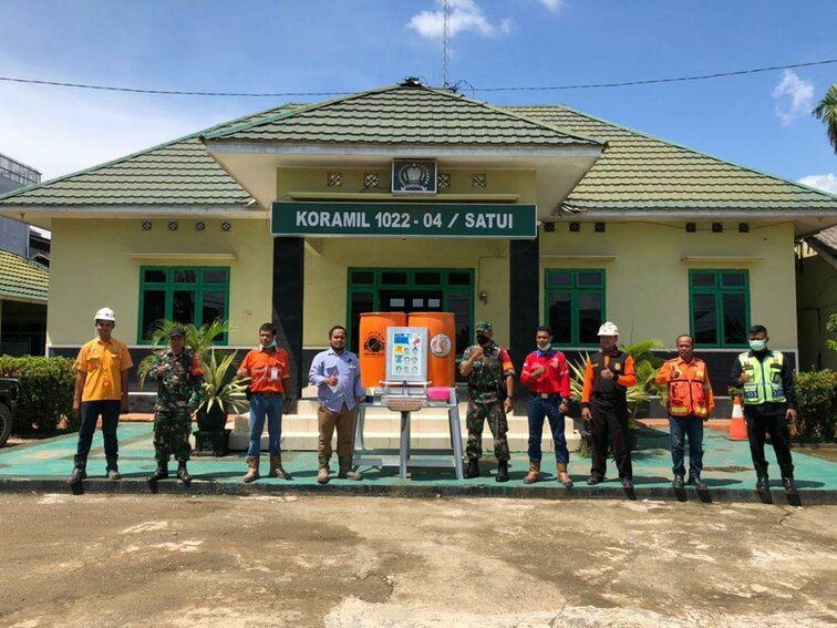 Cegah Covid-19 B-CSR Arutmin Site Satui Berikan Perangkat Sanitasi