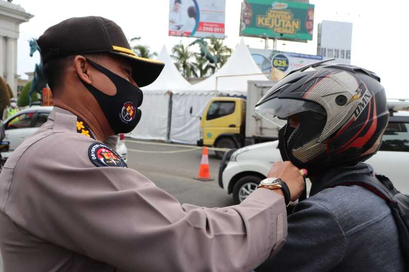 Hari Ke-15 PSBB Hari Ke 15, Angka Teguran Simpatik Serta Volume Kendaraan Masuk Berkurang