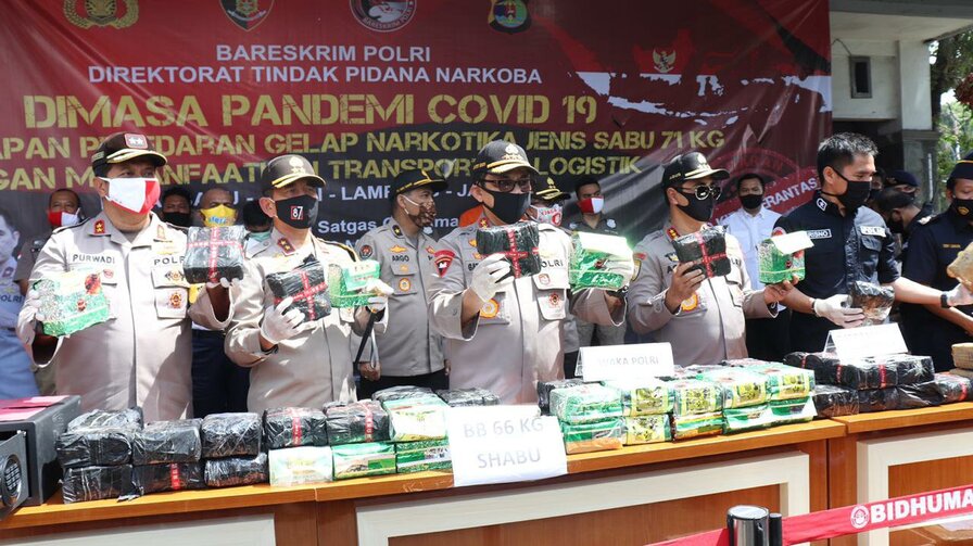 Musim Pandemi Covid-19, Polri Ungkap Sindikat Narkoba 71 Kilogram Jalur Sumatera