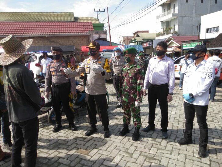 TNI- Polri Bersama Pemkab Tanbu Gelar Apel Sosialisasi New Normal