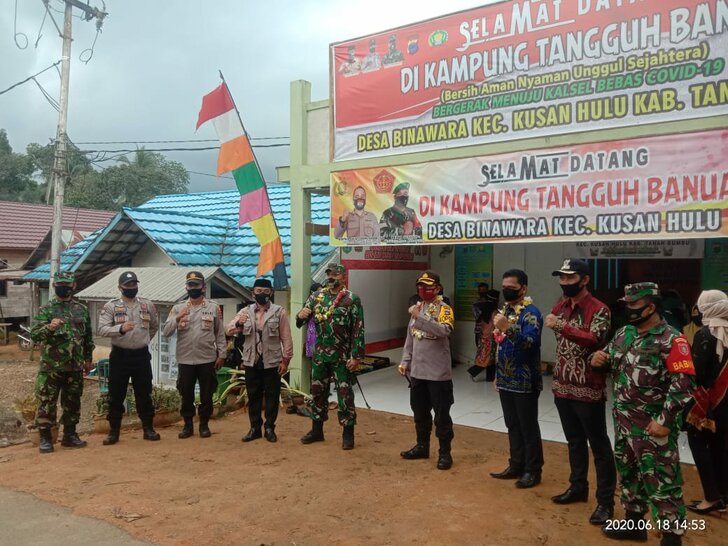 Bersama Muspida, Dandim 1022/TNB Canangkan Kampung Tangguh Banua