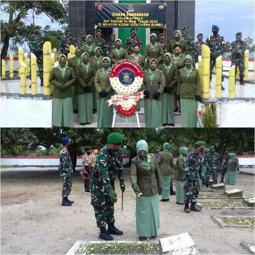 Sambut HUT Ke-62 Kodam VI/Mlw, Dandim 1022/Tnb Gelar Ziarah di TMP Mattone