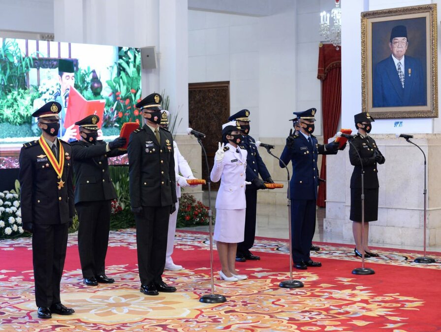 Presiden Lantik 750 Perwira TNI dan Polri Tahun 2020