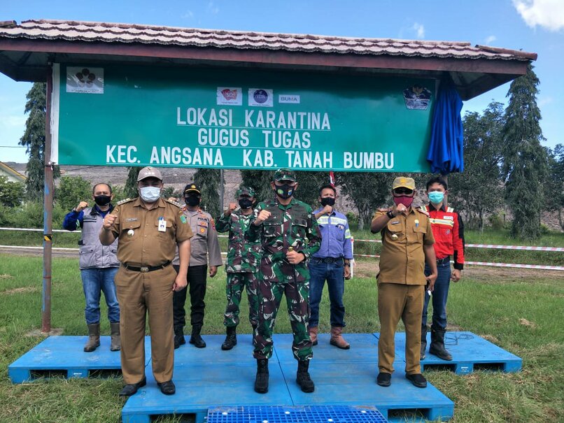 Dandim 1022/Tnb Letkol Cpn Rahmat Resmikan Rumah Karantina Kec. Angsana