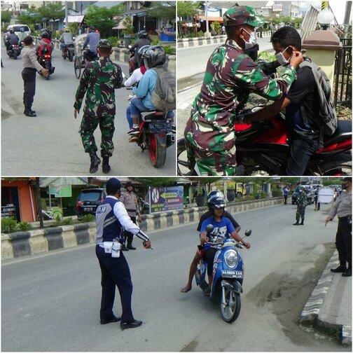 42 Orang Terjaring Razia Prokes yang Digelar Tiga Pilar Kab. Tanbu