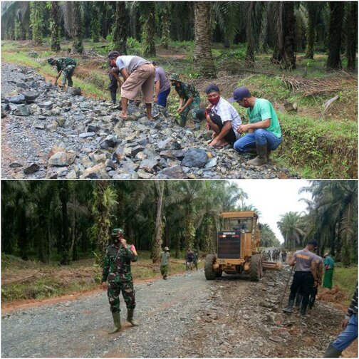 Nuansa Kemanunggalan TNI – Rakyat Sangat Terasa Dilokasi TMMD ke-109 Kodim 1022/Tnb