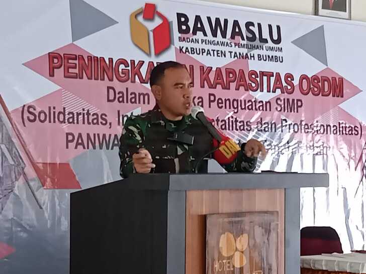 Bekali Panwascam Dandim 1022/Tnb; Wasbang Sebagai Landasan Konsepsional Pemersatu