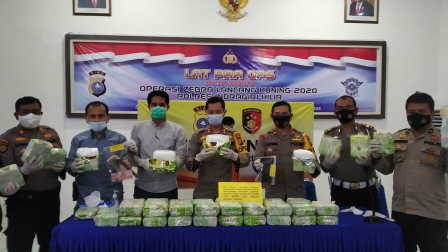 Penyelundupan Narkoba Puluhan Kilo Berhasi di Ungkap Polres Inhil