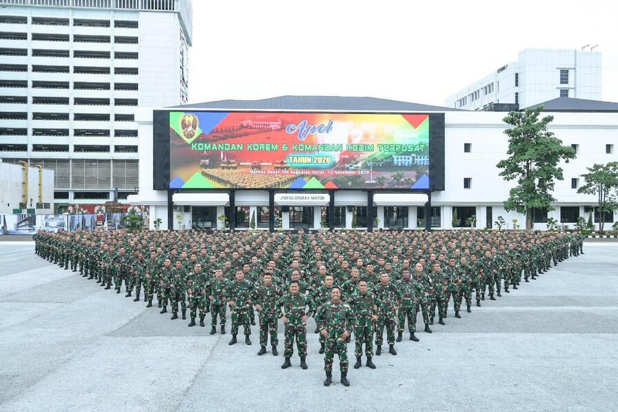 Dandim 1022/Tnb Ikuti Apel Dandim, Danrem Terpusat 2020 di Mabesad