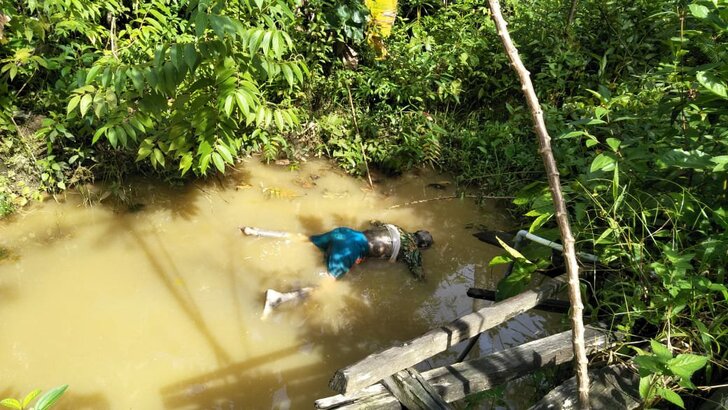 Seorang kakek Warga Bulurejo Ditemukan Mengapung di Kolam