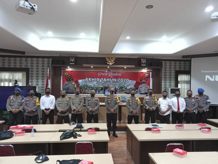 Polres Tanbu Release 405 Kasus Pidana Sepanjang Tahun 2020