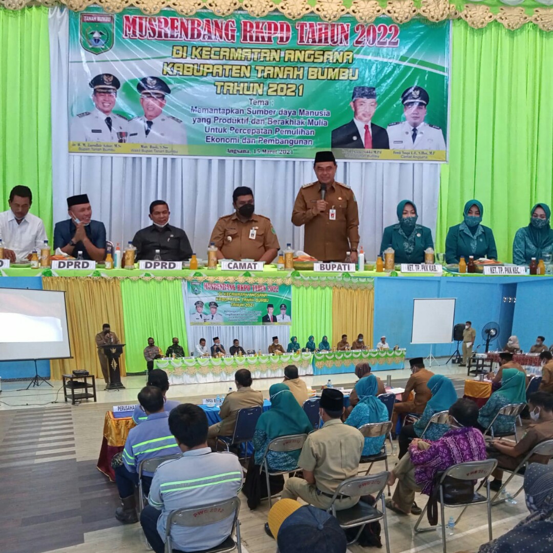 Musrenbang RKPD Tahun 2022 Kecamatan Satui di Buka oleh Bupati Tanbu Zairullah