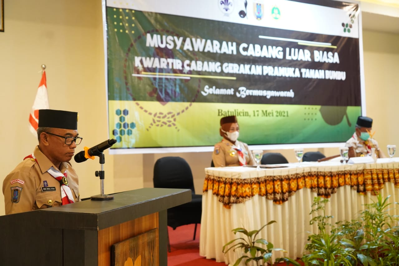 Pembukaan Muscablub Kwartir Cabang Pramuka Tanbu Periode 2019-2024 oleh Wabup M. Rusli