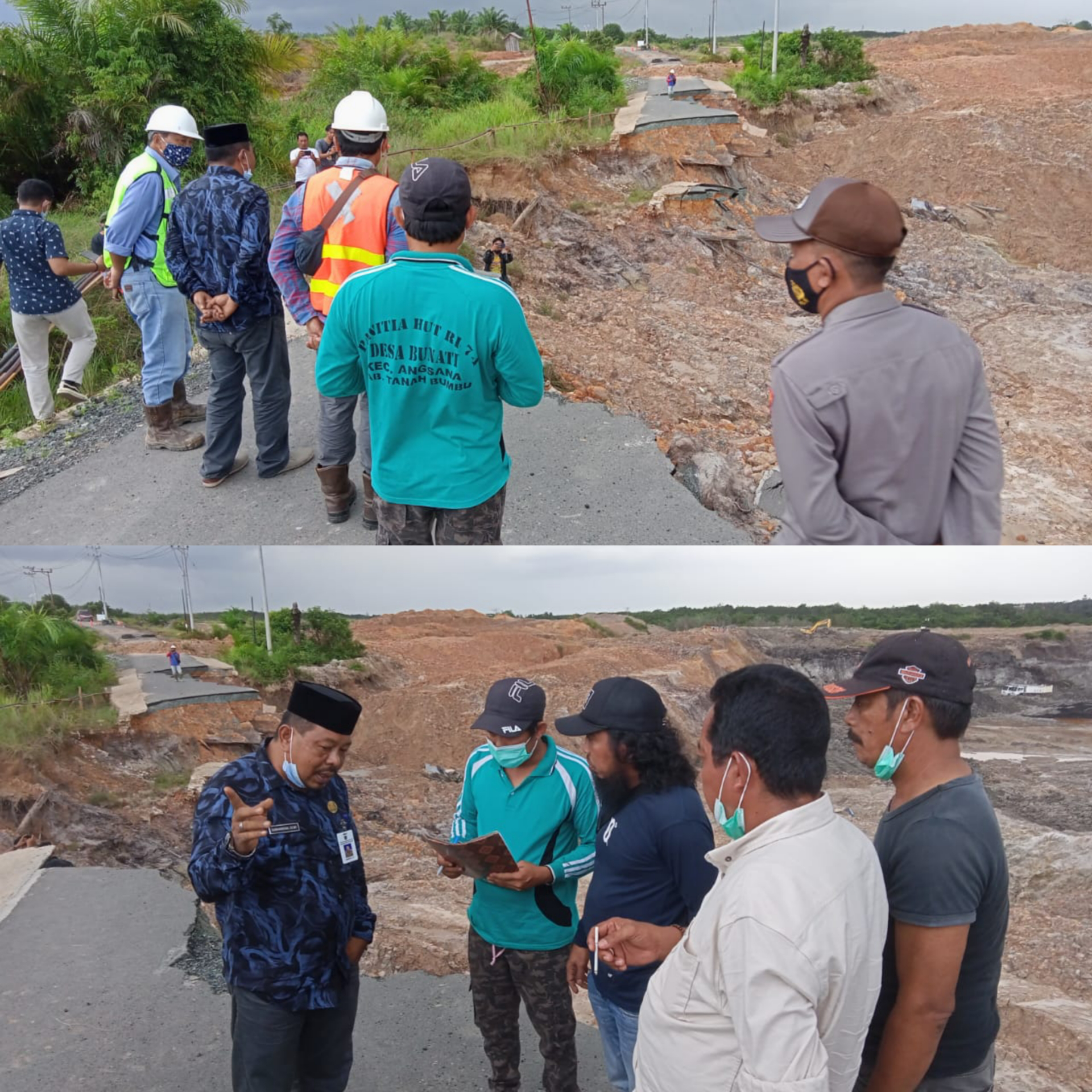 Plt Kadis PUPR Tanbu Tinjau Lokasi Jalan Longsor di Desa Bunati