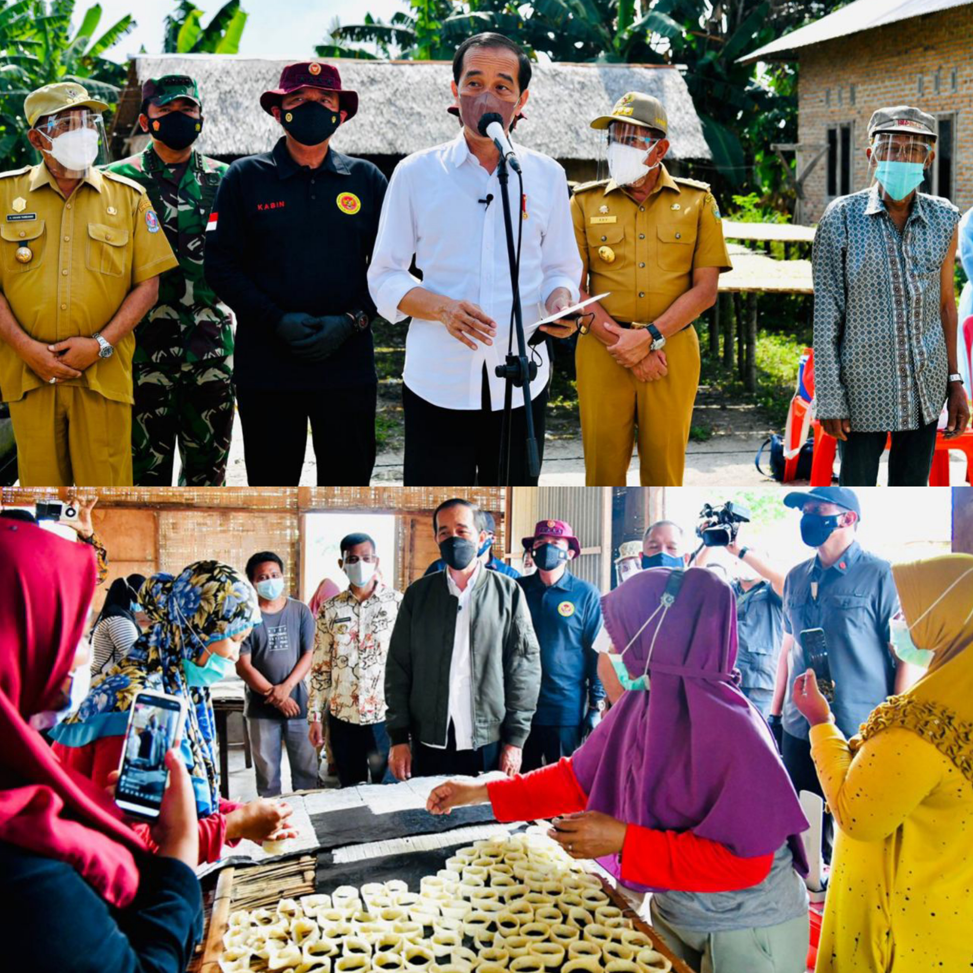 Pangdam I/BB dan Kapoldasu, Dampingi Presiden RI Tinjau Vaksinasi Door to Door di Sumut