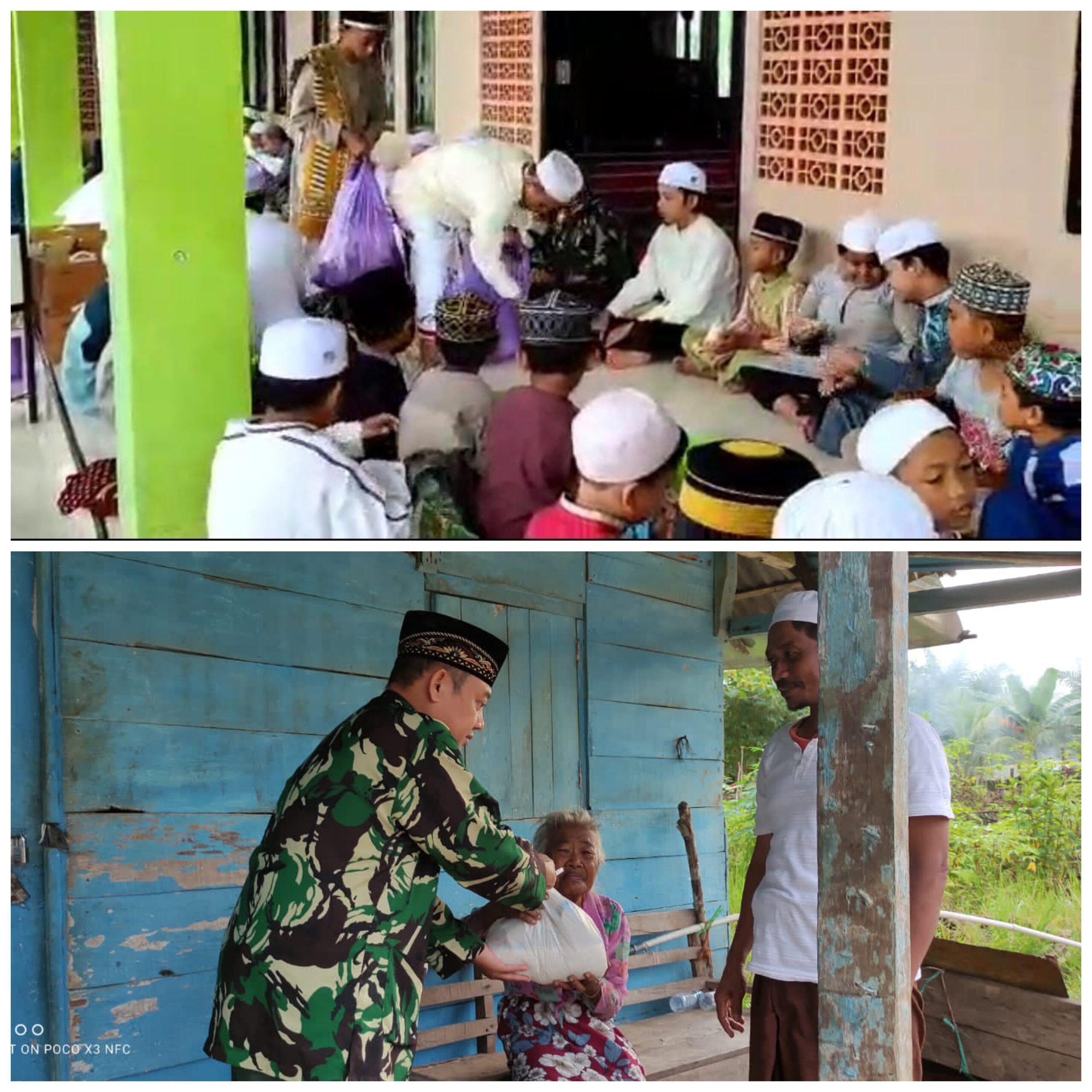 Posko Satu Jiwa Salurkan Nasi Kotak Kepada Warga Yang Kurang Mampu