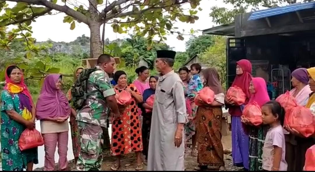 Peduli Sesama, Posko Satu Jiwa Salurkan Sembako Kepada Masyarakat Membutuhkan