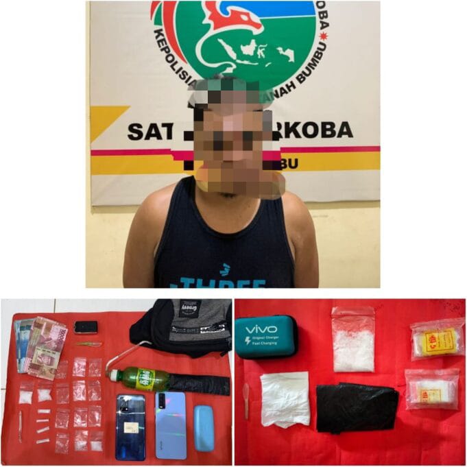 Ringkus Seorang Pria Di Kusan Tengah, Polisi Amankan 19 Paket Narkoba Jenis Sabu