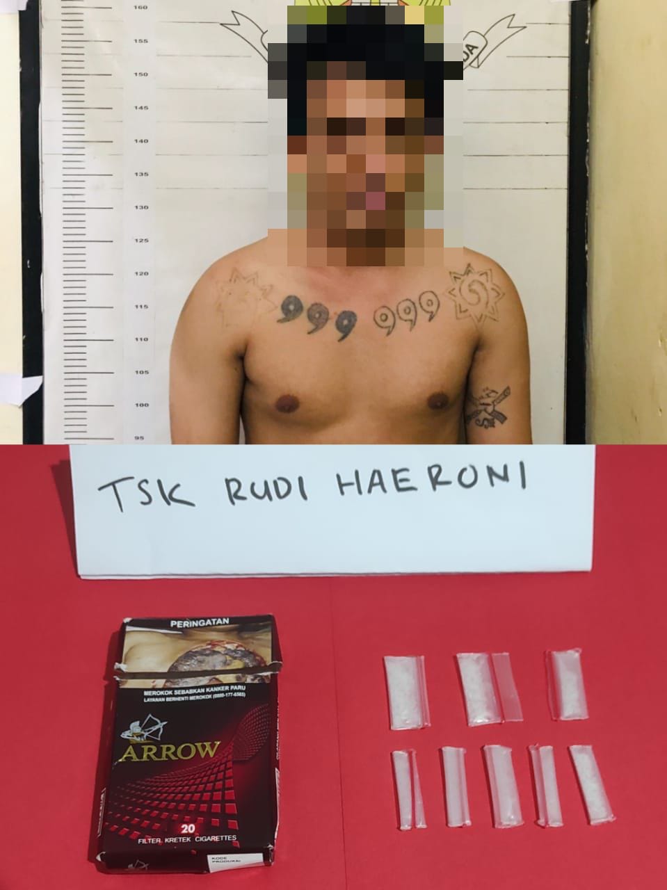 Simpan Sabu Dalam Bungkus Rokok, Pria Bertato Di Angsana Diringkus Polisi