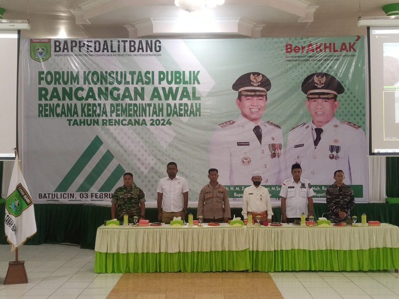 Dibuka Bupati, Pemkab Tanbu Gelar Konsultasi Publik Ranwal RKPD 2024