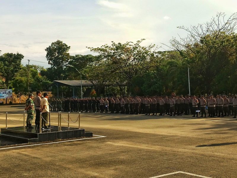 Pengamanan Pilkades Serentak, Polres Tanbu Gelar Apel Pergeseran Pasukan