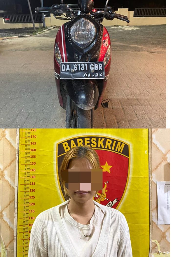 Gelapkan Motor, Wanita Muda Asal Kotabaru Diringkus Polres Tanbu