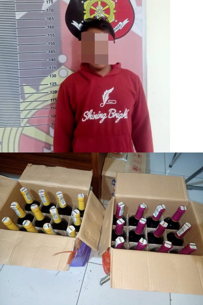 Imbas Puluhan Botol Minuman Alkohol Ilegal, Pria Di Tanbu Diamankan Polisi