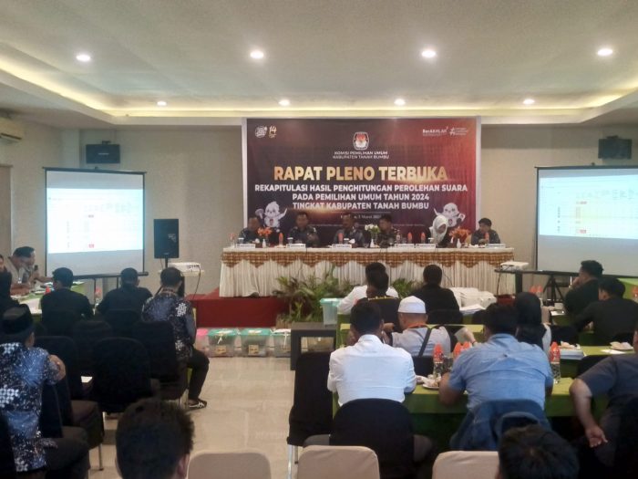 KPU Tanbu Lanjutkan Rapat Pleno Tingkat Kabupaten Hari Kedua