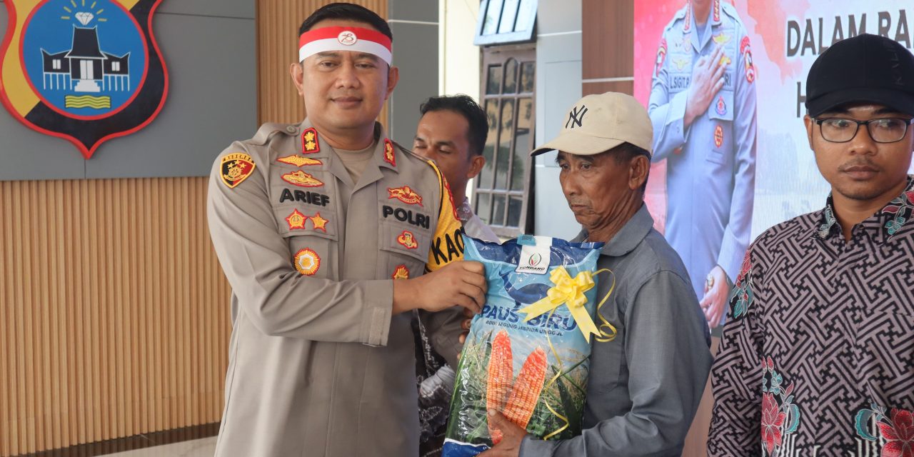 Polres Tanbu Laksanakan Kegiatan Mendukung Ketahanan Pangan Dalam Rangka Memperingati Hari Bhayangkara ke-78