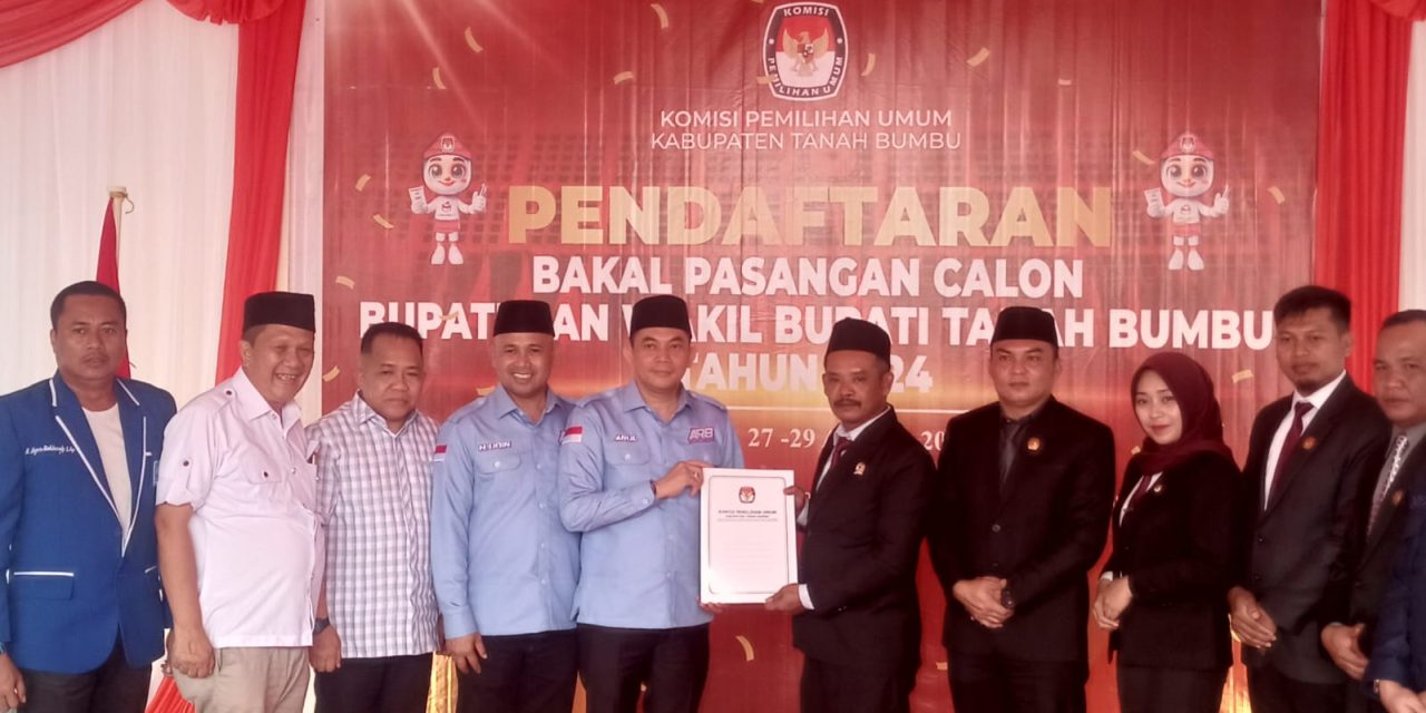 Diusung 8 Parpol ARB Resmi Serahkan Berkas Pendaftaran Ke KPU Tanbu