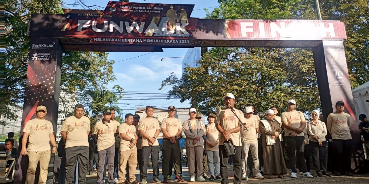 KPU Tanbu Gelar Fun Walk Guna Tingkatkan Kesadaran Pemilih