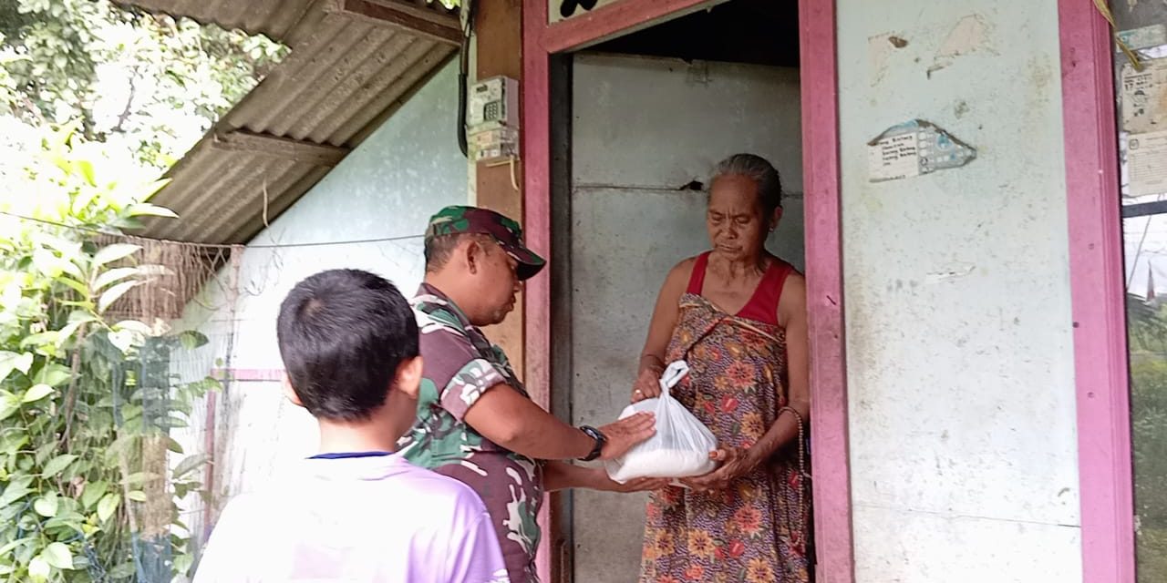 Tunjukkan Kepedulian Sosial, Posko Satu Jiwa Bantu Warga Dengan Memberikan Sembako