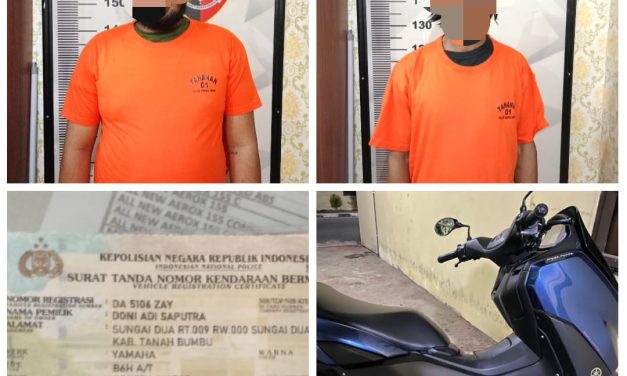 Dua Pelaku Pencurian Motor di Desa Sarigadung Berhasil Ditangkap Reskrim Polsek Simpang Empat