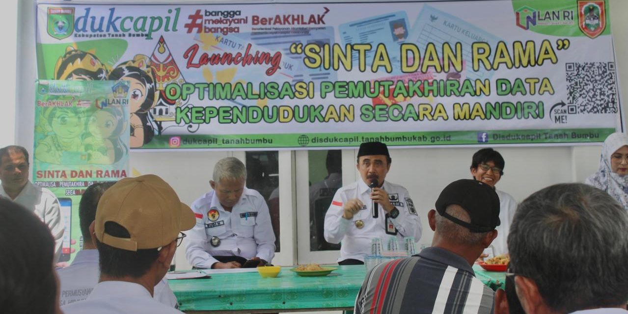 Disdukcapil Tanbu Resmikan Program Inovatif Sinta dan Rama