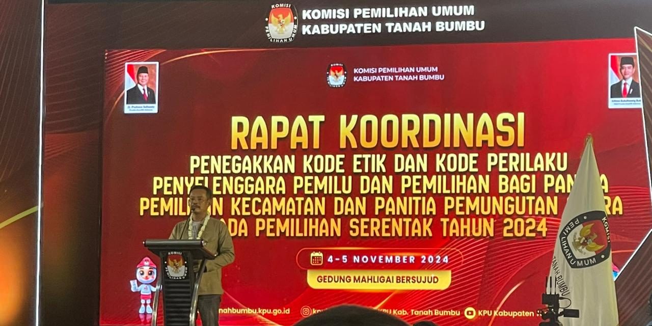 Jelang Pemilu 2024, KPU Tanbu Gelar Rakor 2 Hari di Gedung Mahligai Bersujud