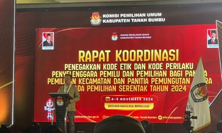 Jelang Pemilu 2024, KPU Tanbu Gelar Rakor 2 Hari di Gedung Mahligai Bersujud