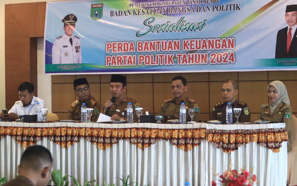 Pemkab Tanbu Gelar Sosialisasi Bantuan Keuangan Melalui Bakesbangpol