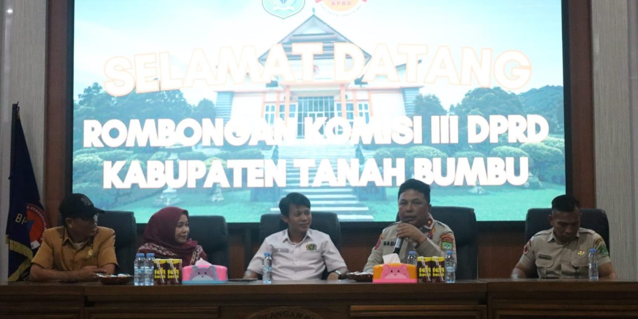 Tinjau Kesiapan Penanggulangan Bencana, BPBD Tanbu Terima Kunjungan Komisi III DPRD