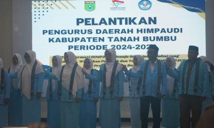 Bupati dan Wabup Tanbu Hadiri Pelantikan Pengurus Himpaudi Tanbu Resmi Dilantik