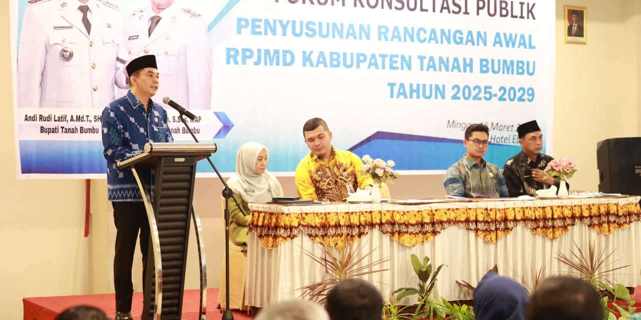 Bupati Tanbu Resmi Buka Forum Konsultasi Publik Dokumen RPJMD 2025-2030