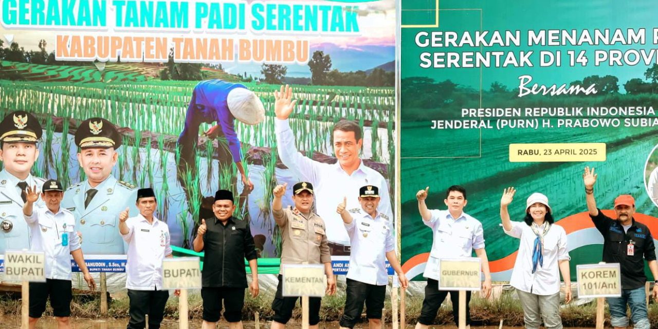 Kabupaten Tanbu Menjadi Pusat Pelaksanaan Gerakan Menanam Padi Serentak