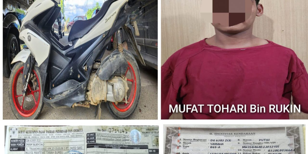 Unit Resmob Satreskrim Polsek Tanbu Berhasil Amankan Pria Pelaku Curanmor